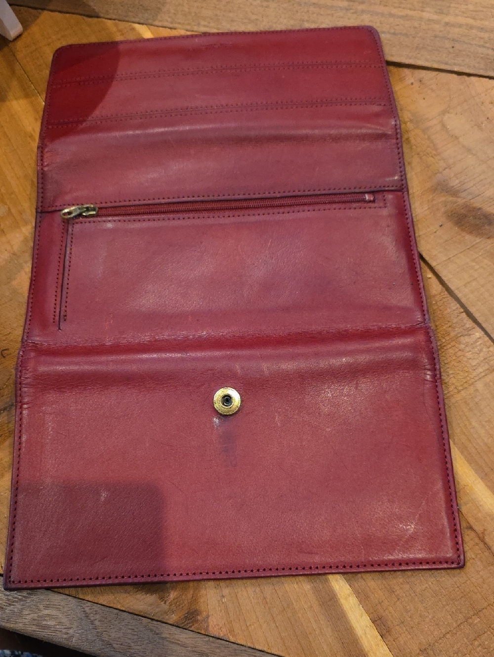 Coach red vintage tribeca wallet with Checkbook Cover - Picture 6 of 6